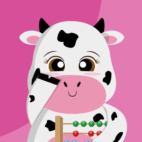Alegria the cow doing math